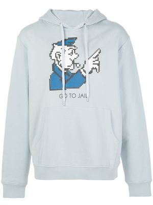 Mostly Heard Rarely Seen 8-Bit Whistler printed hoodie - Blue