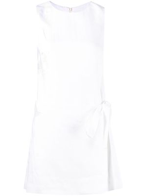 BONDI BORN sleeveless organic linen shift dress - White