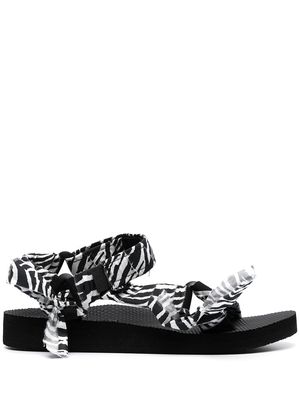 Arizona Love Trekky zebra-print sandals - Black