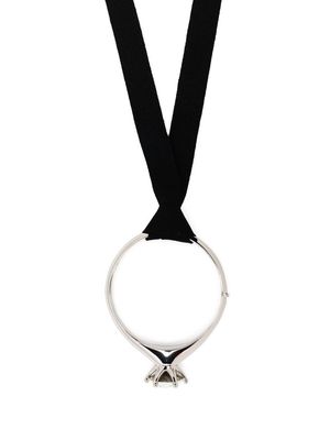 MM6 Maison Margiela ring shape bracelet necklace - Silver