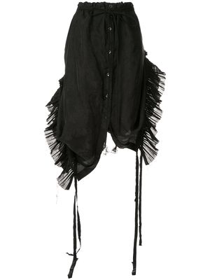 Ann Demeulemeester pleated inserts skirt - Black