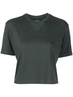 Marchesa Notte Dominique cropped jersey T-shirt - Green