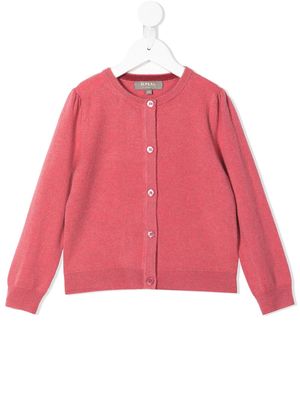 N.PEAL KIDS organic cashmere fine-knit cardigan - Red