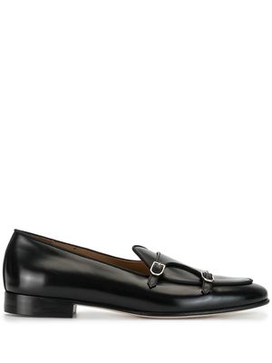 Edhen Milano double monk strap loafers - Black