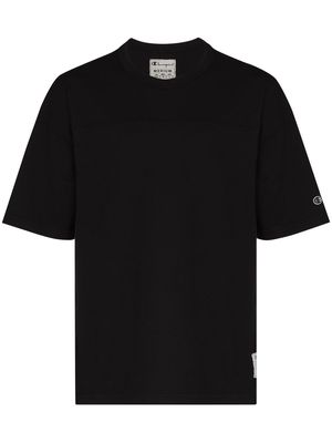 Champion logo-patch cotton T-shirt - Black