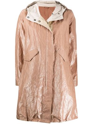 Brunello Cucinelli oversized wrinkled-effect coat - Neutrals
