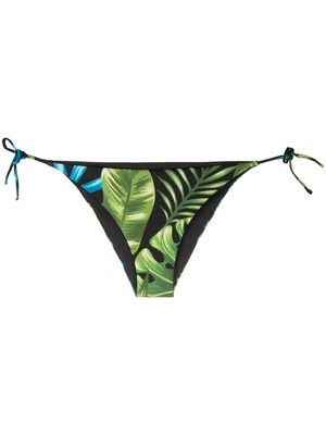 MC2 Saint Barth leaf print bikini bottoms - Green