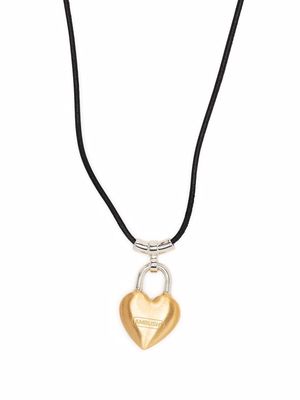 AMBUSH heart padlock pendant necklace - Gold