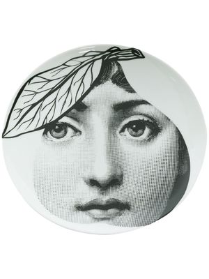 Fornasetti pear-shaped face print plate - White