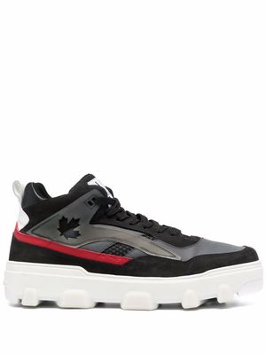 Dsquared2 panelled mid-top sneakers - Black
