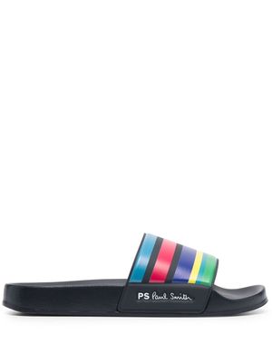 PS Paul Smith striped sliders - Blue