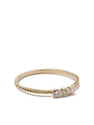 Wouters & Hendrix Gold 18kt yellow gold Chain Diamond ring