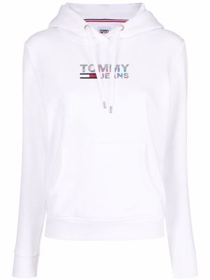 Tommy Jeans logo-print hoodie - White