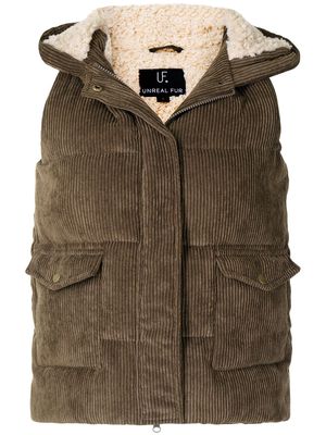 Unreal Fur Berkeley padded vest - Brown