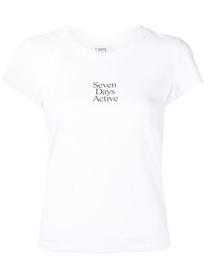 7 DAYS Active logo-print T-shirt - White