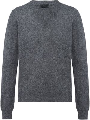 Prada V-neck cashmere jumper - Grey