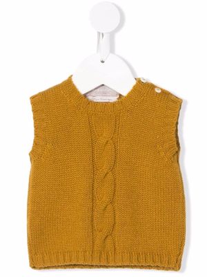 La Stupenderia cable-knit cashmere vest - Brown