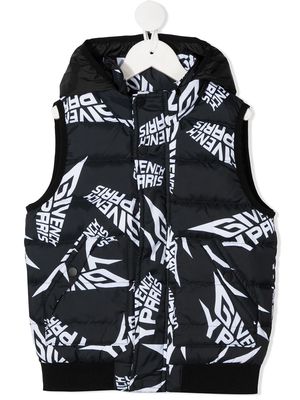 Givenchy Kids graphic-print hooded gilet - Black
