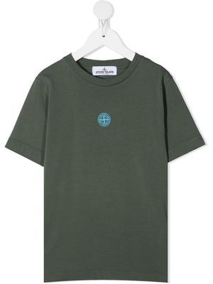 Stone Island Junior logo-print cotton T-Shirt - Green