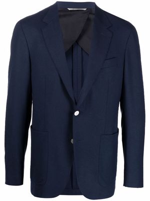 Canali single-breasted cashmere blazer - Blue