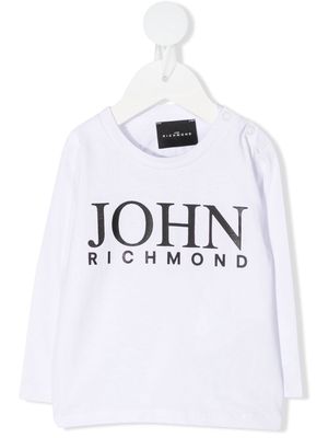 John Richmond Junior logo-print long-sleeved T-Shirt - White
