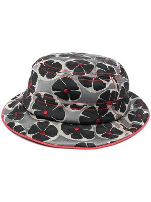 10 CORSO COMO floral-print stitched bucket hat - Black