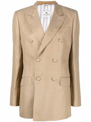 ETRO double-breasted jacket - Brown