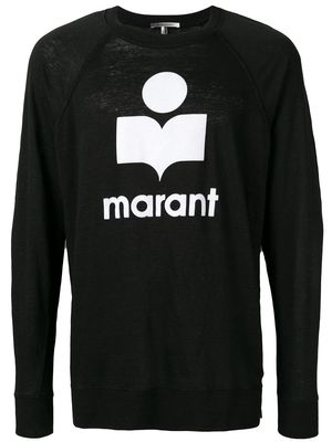 Isabel Marant logo print sweater - Black