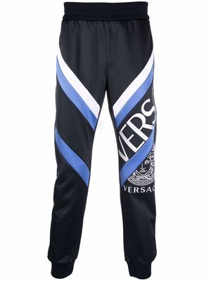 Versace logo-print track pants - Blue