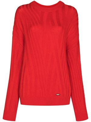 032c Zen ribbed-knit jumper - Red