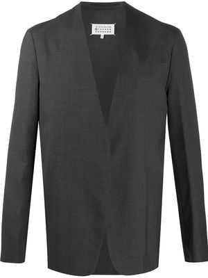 Maison Margiela collarless open front blazer - Grey