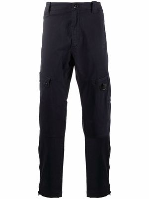 C.P. Company Lens-embellished tapered trousers - Blue