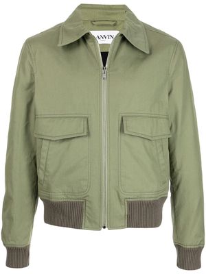 LANVIN cargo-pocket bomber jacket - Green