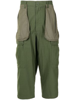 Facetasm cropped cargo trousers - Green