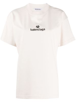 Balenciaga logo print short-sleeved T-shirt - Neutrals