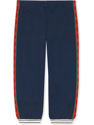 Gucci Kids intarsia knit logo trousers - Blue