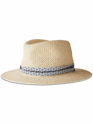 Maison Michel André straw trilby hat - Neutrals