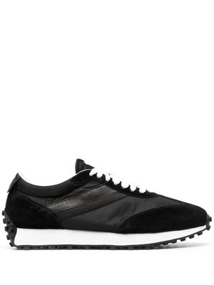 Doucal's leather-trim low-top sneakers - Black