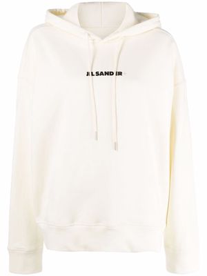 Jil Sander logo-print cotton hoodie - Neutrals