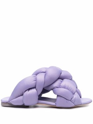 Sebastian Milano woven-strap flat sandals - Purple