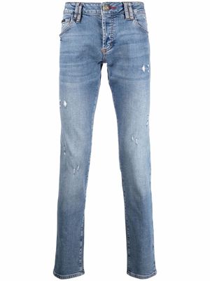 Philipp Plein low-rise slim-cut jeans - Blue