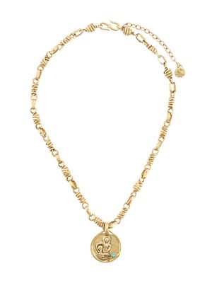 Goossens Talisman Aquarius medal necklace - Gold