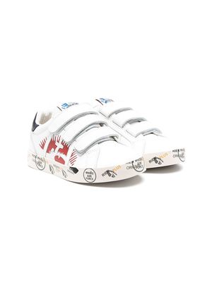 Premiata Kids Andy touch-strap sneakers - White