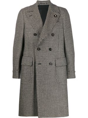 Lardini houndstooth double-breasted coat - Neutrals