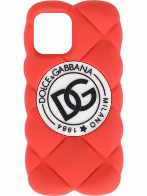 Dolce & Gabbana DG logo quilted iPhone 12 Pro Max cover - Red
