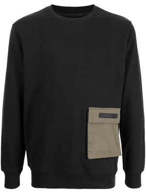 izzue pouch-pocket sweatshirt - Black