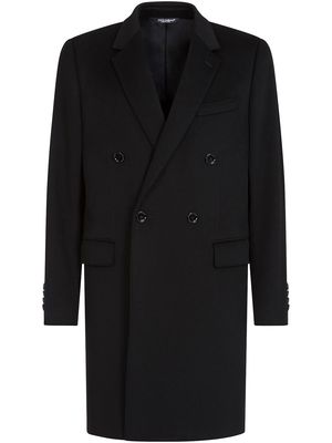 Dolce & Gabbana double-breasted wool coat - Black