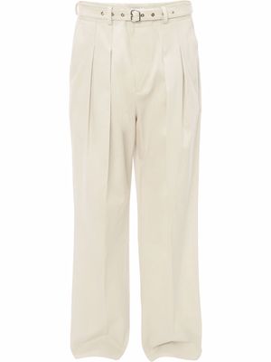 JW Anderson pleated wide-leg trousers - White