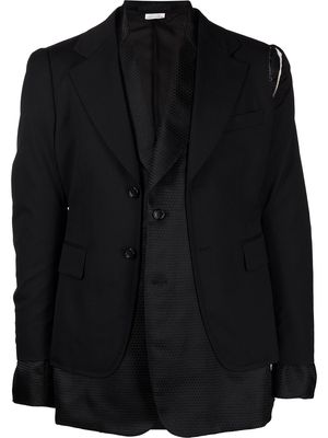 Comme Des Garçons Homme Plus deconstructed layered blazer - Black