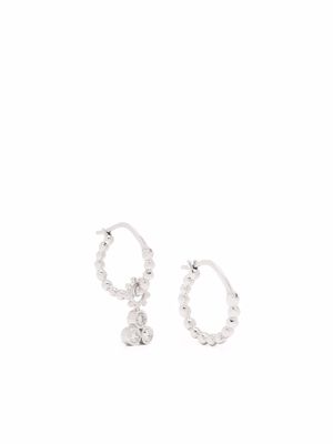 Gaya 18kt white gold diamond Zélie hoop earrings - Silver
